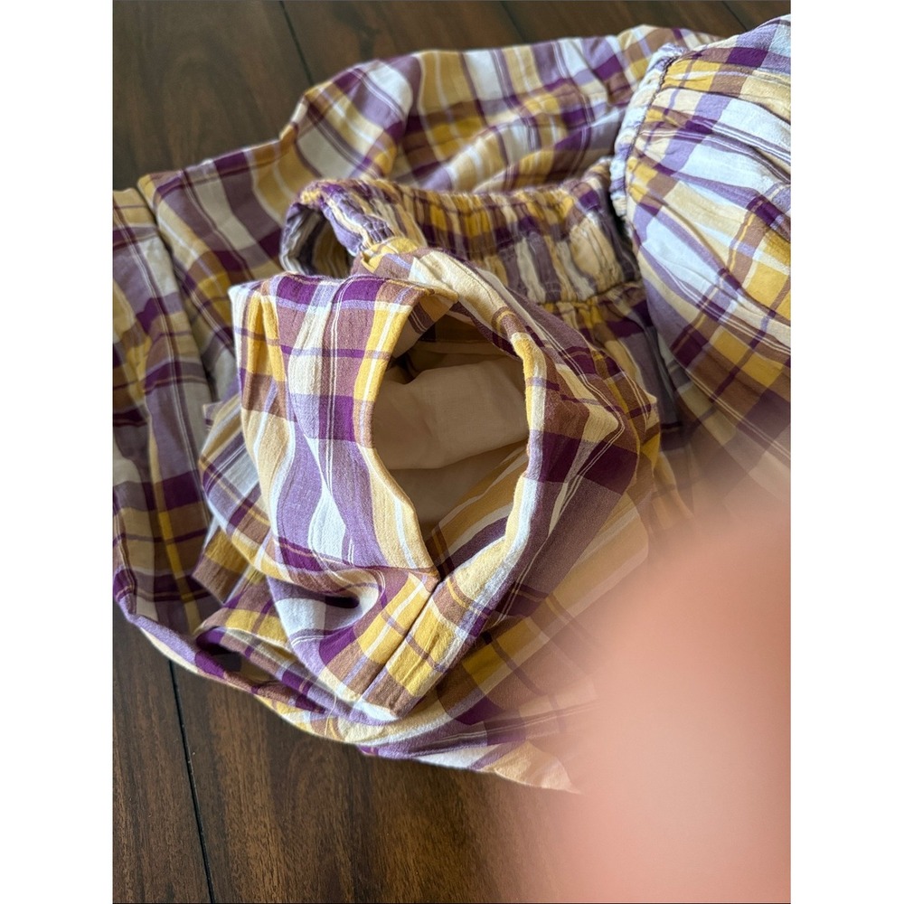 Madewell Yellow and Burgundy Plaid Maxi Dress - Picture 9 of 10